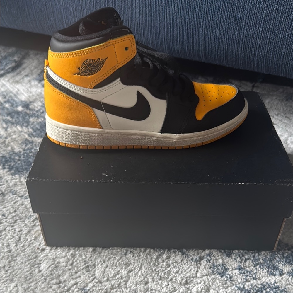 Nike Air Jordan 1 High OG Black, Yellow, and White